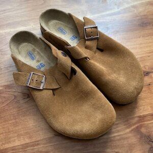Birkenstock Boston mink suede clog